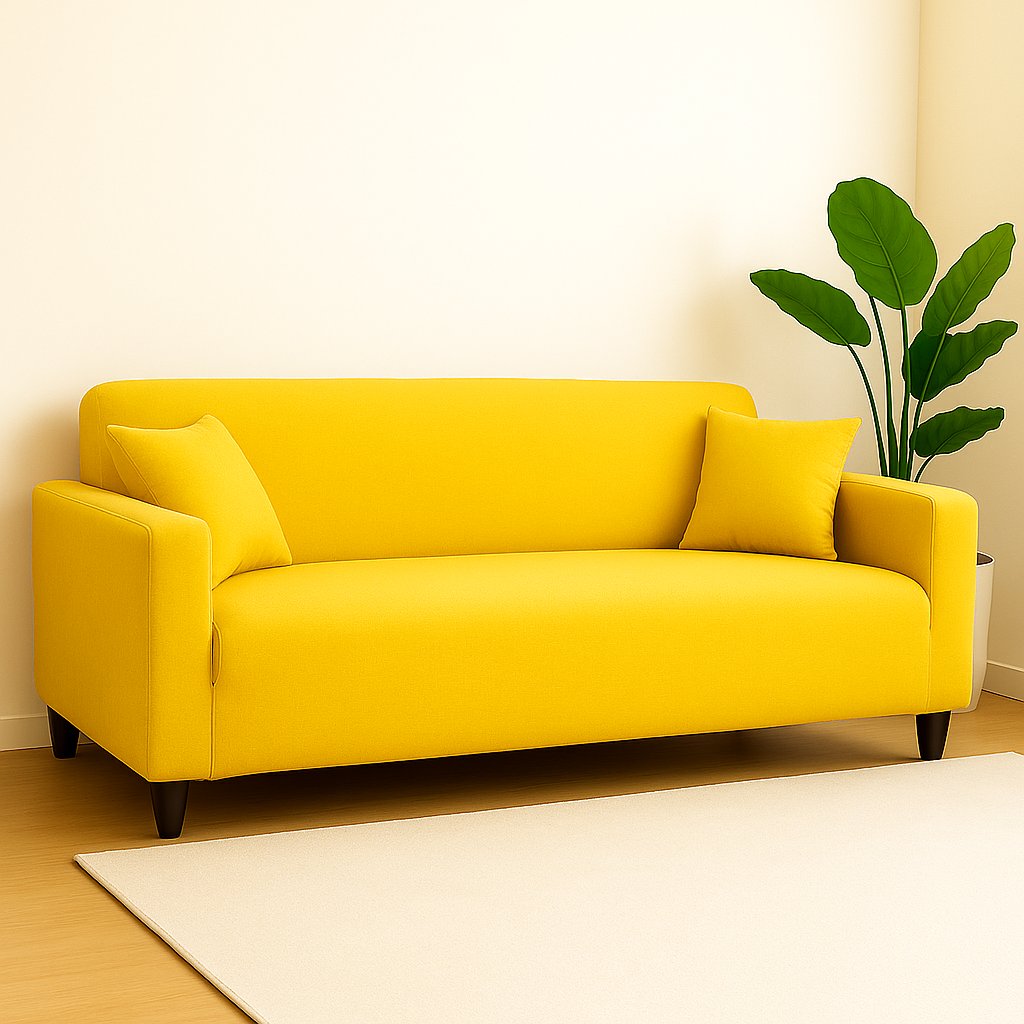 Housse de Canapé Extensible - Jaune