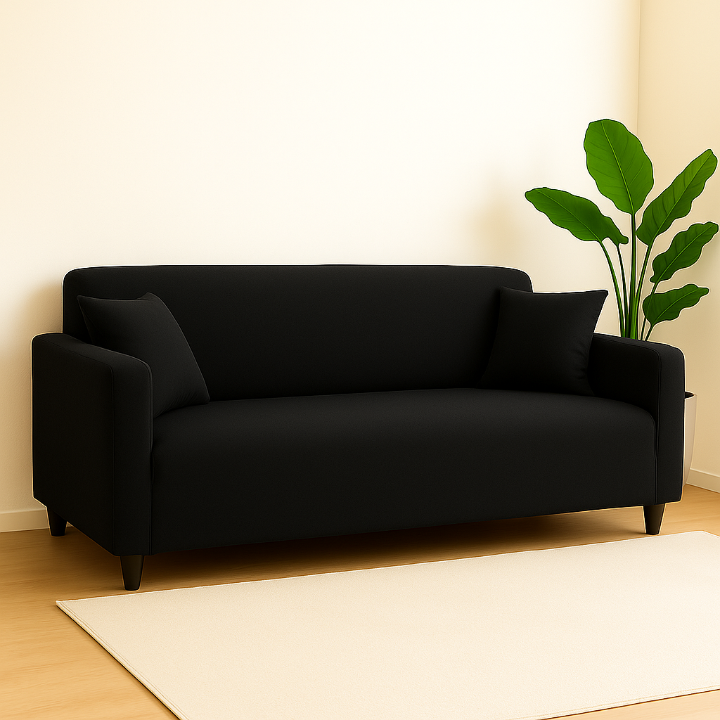 Housse de Canapé Extensible - Noir