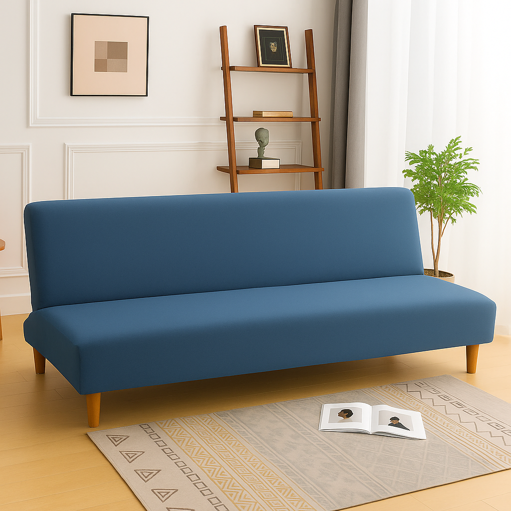 Housse de Canapé Clic-Clac Extensible | Bleu