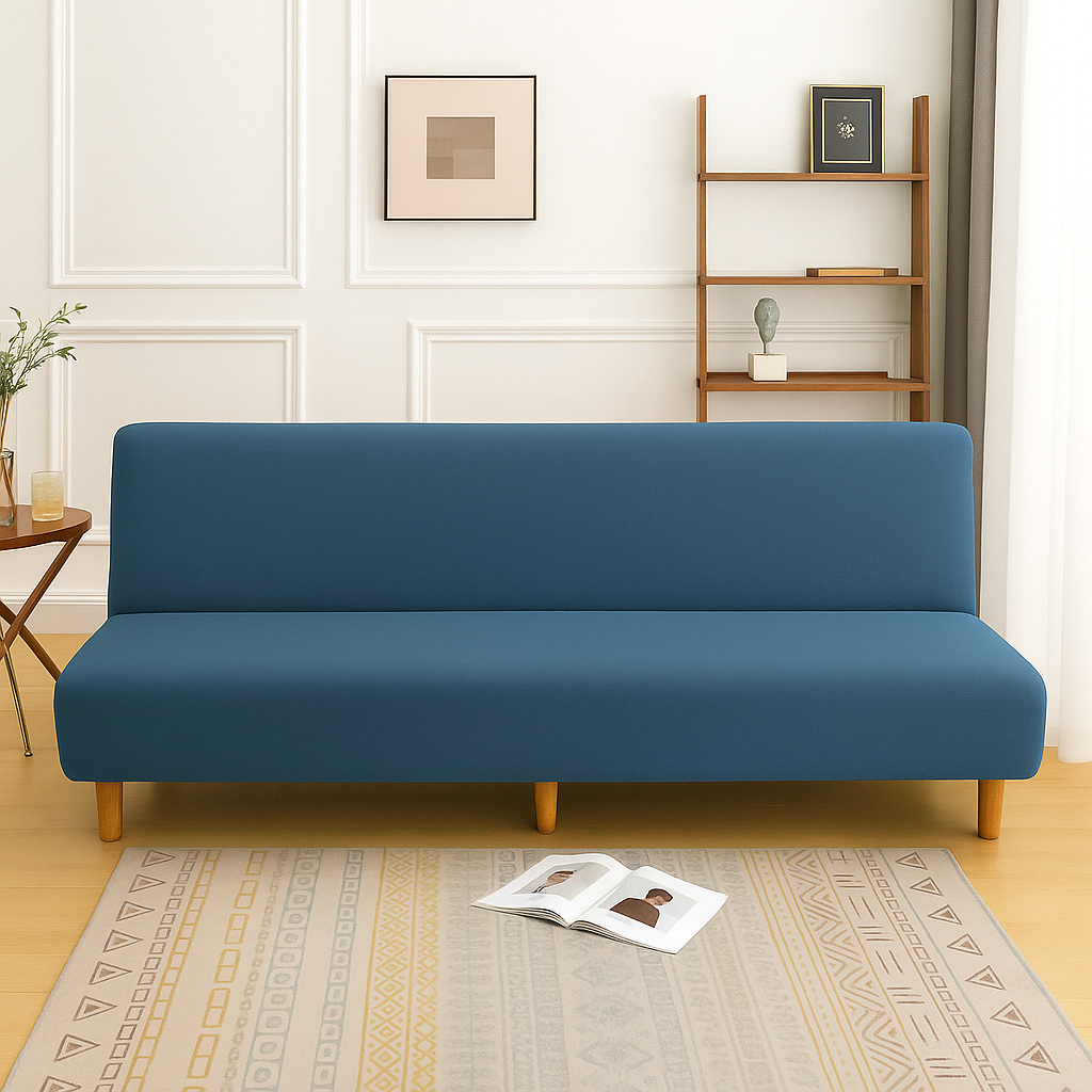 Housse de Canapé Clic-Clac Extensible | Bleu