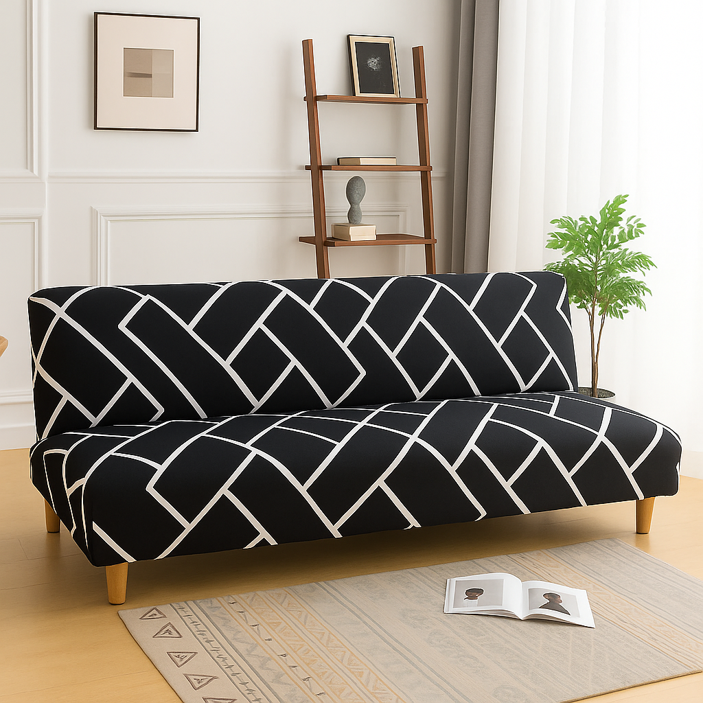 Housse de Canapé Clic-Clac Extensible | Motif rectangle