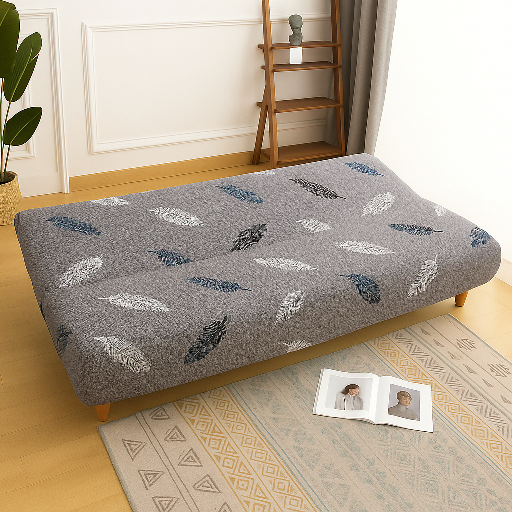 Housse de Canapé Clic-Clac Extensible | Motif plume