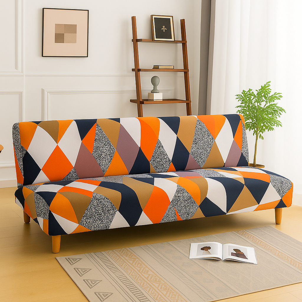 Housse de Canapé Clic-Clac Extensible | Motif losange