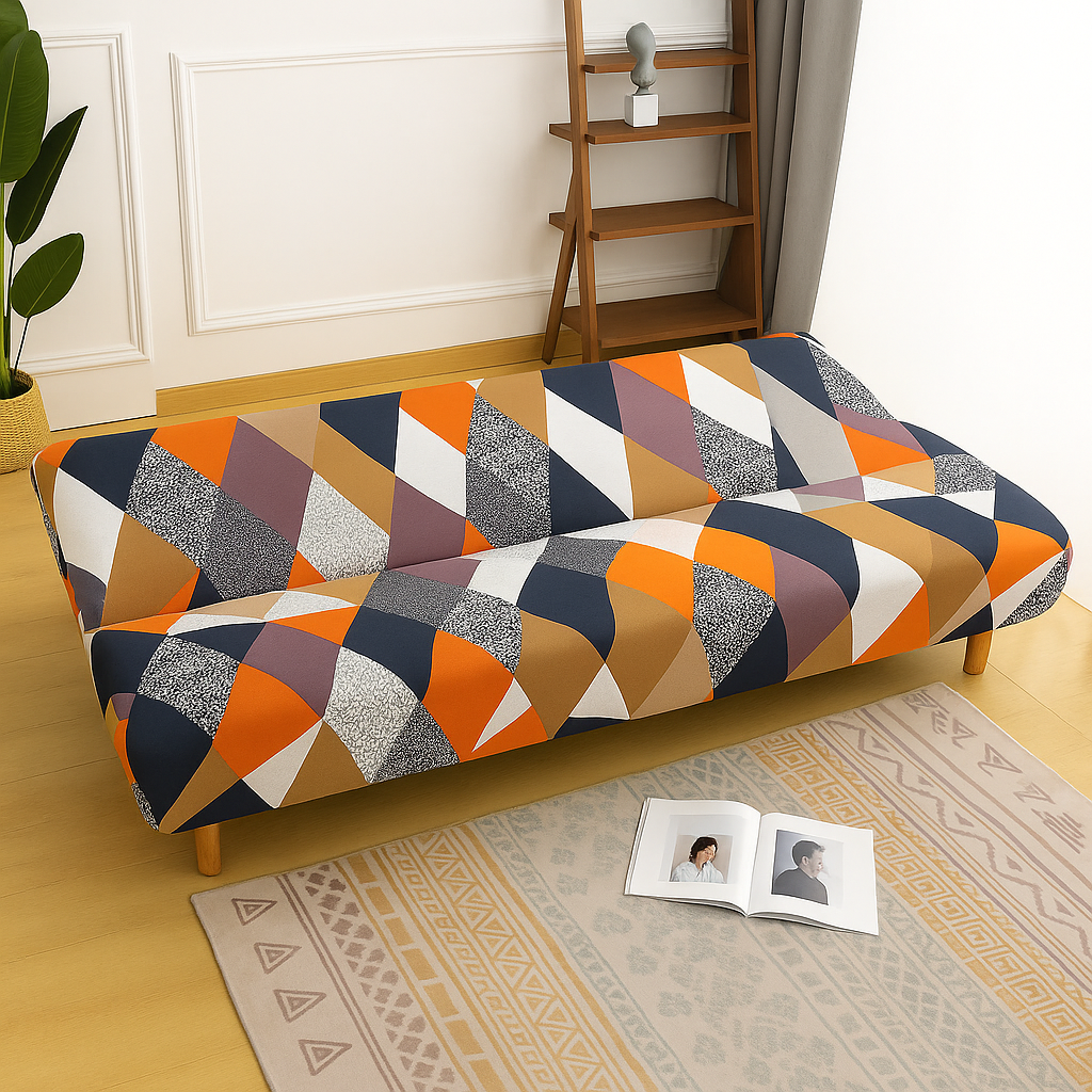 Housse de Canapé Clic-Clac Extensible | Motif losange