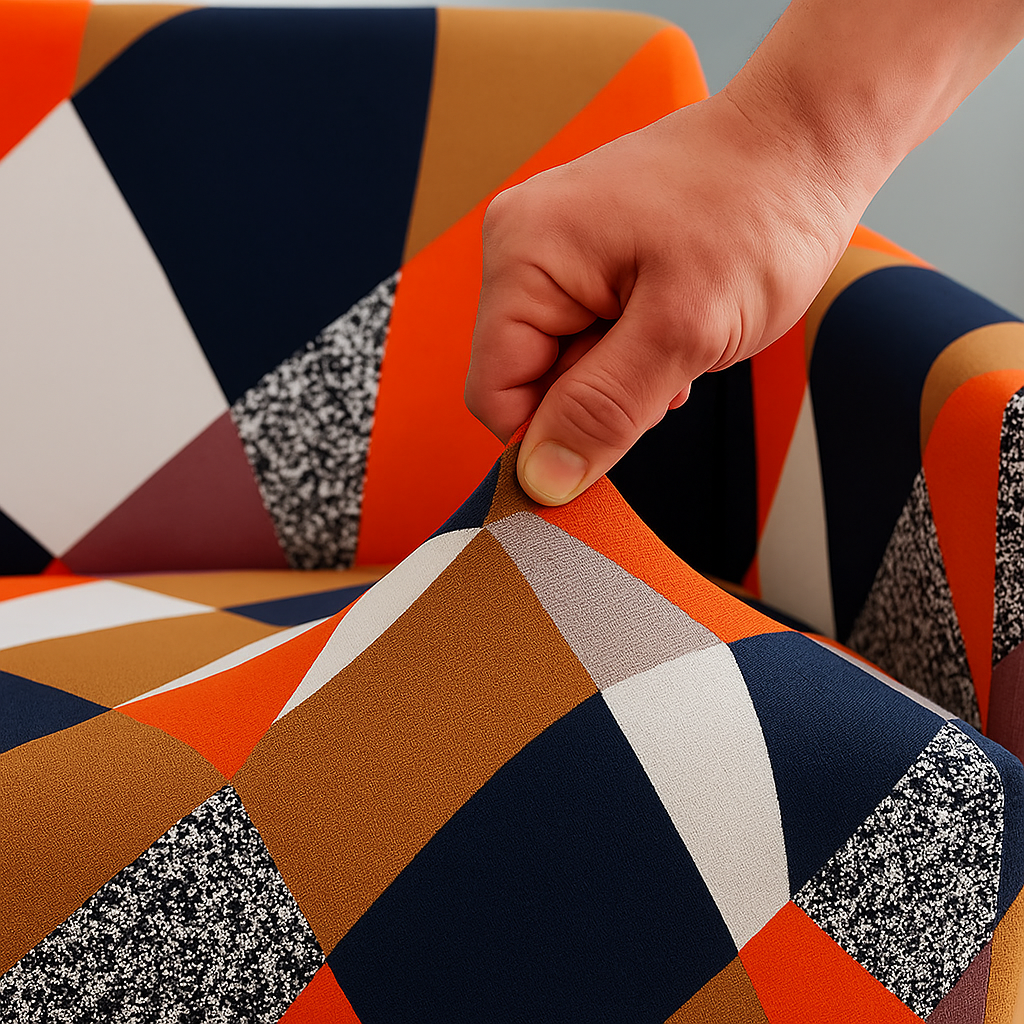 Housse de Canapé Clic-Clac Extensible | Motif losange