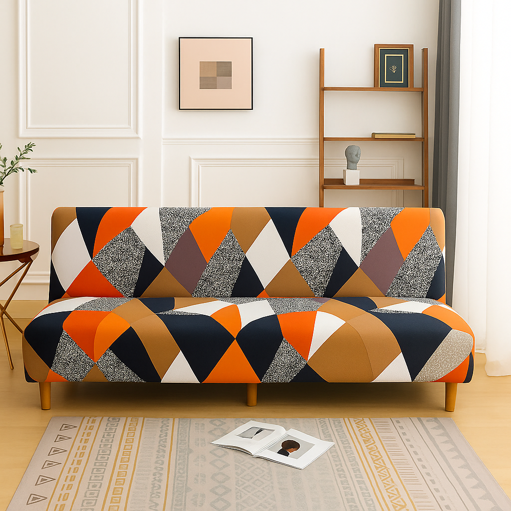 Housse de Canapé Clic-Clac Extensible | Motif losange