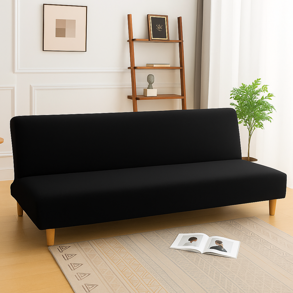 Housse de Canapé Clic-Clac Extensible | Noir