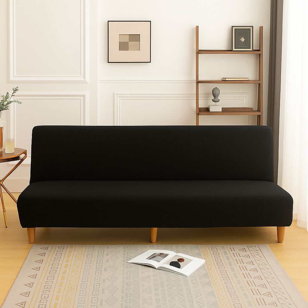 Housse de Canapé Clic-Clac Extensible | Noir