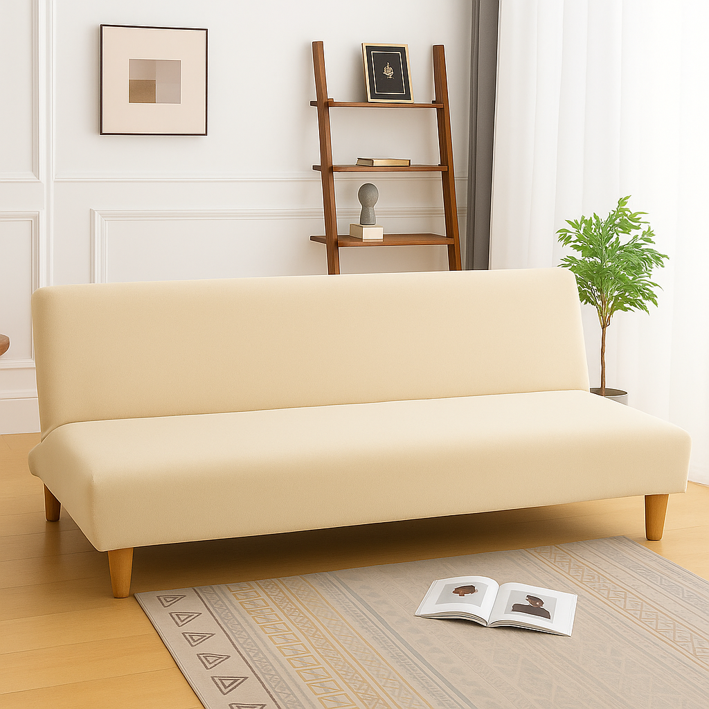 Housse de Canapé Clic-Clac Extensible | Beige