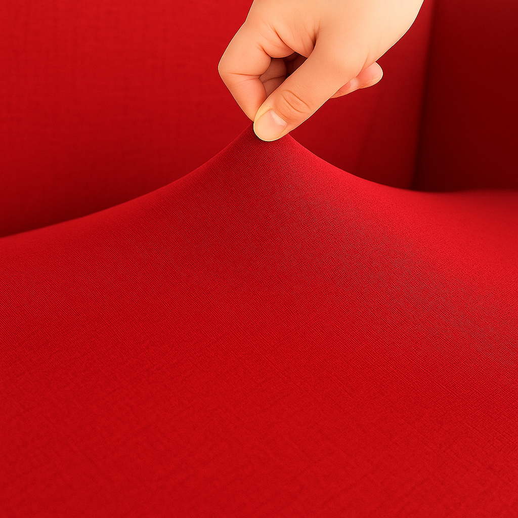 Housse de Canapé d'Angle Extensible | Lot de 2 | Rouge