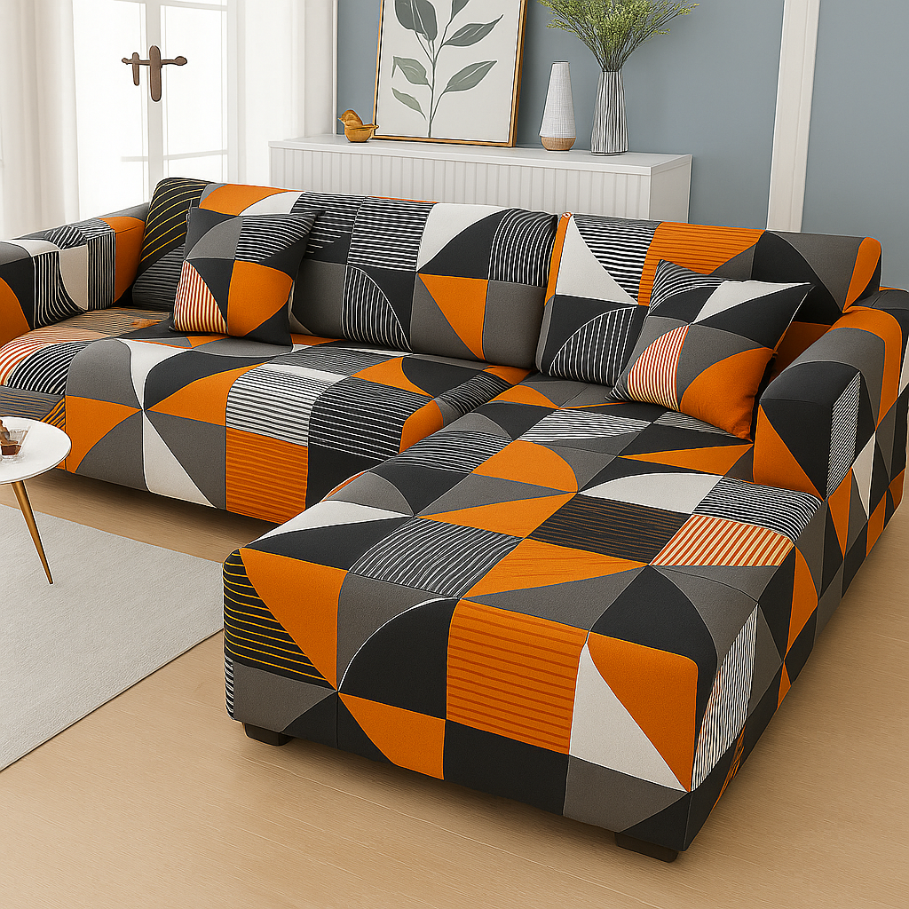 Housse de Canapé d'Angle Extensible | Lot de 2 | Aurore