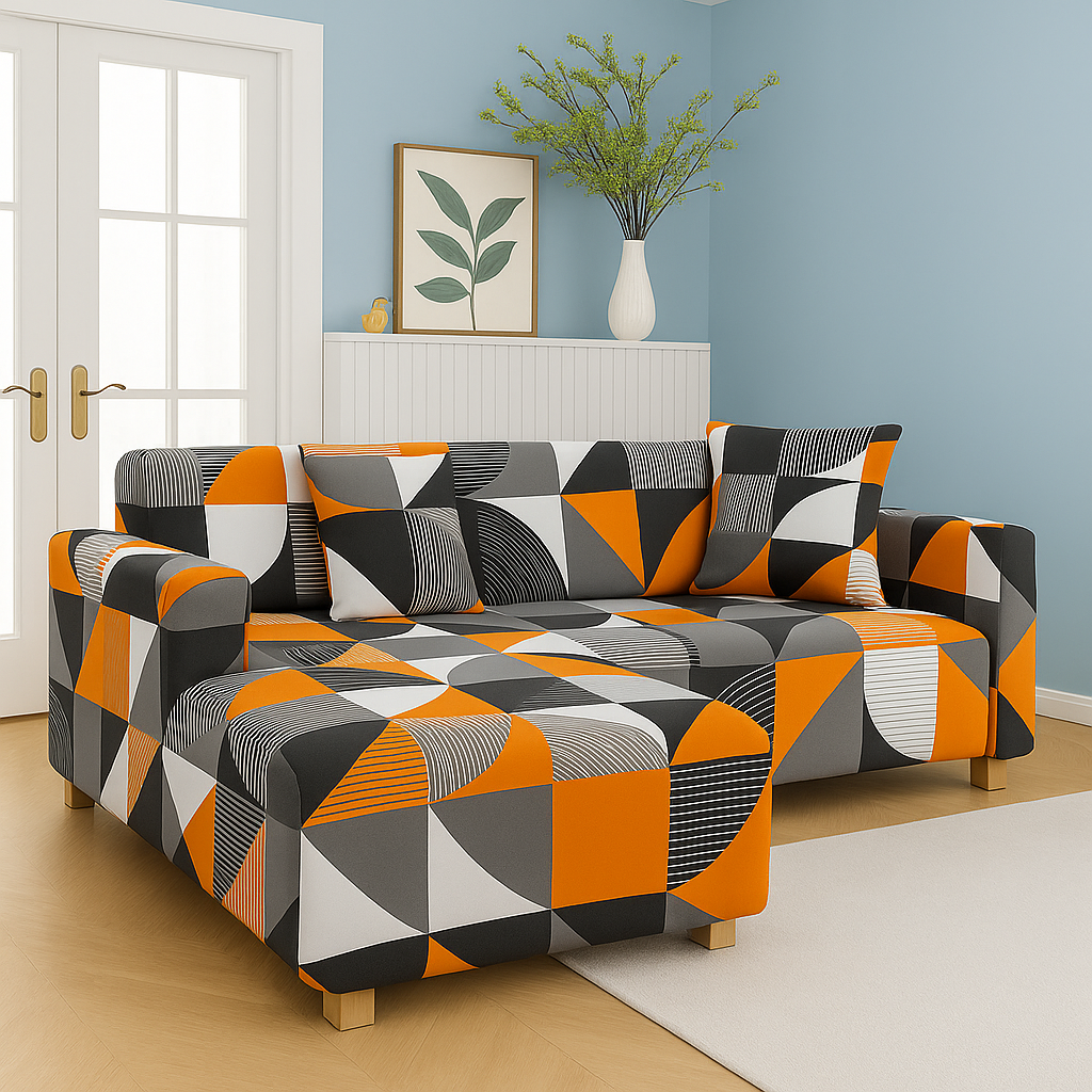 Housse de Canapé d'Angle Extensible | Lot de 2 | Aurore