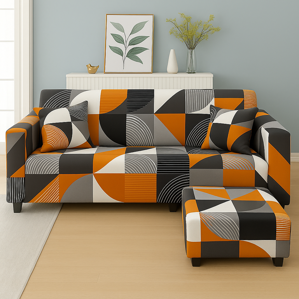 Housse de Canapé d'Angle Extensible | Lot de 2 | Aurore