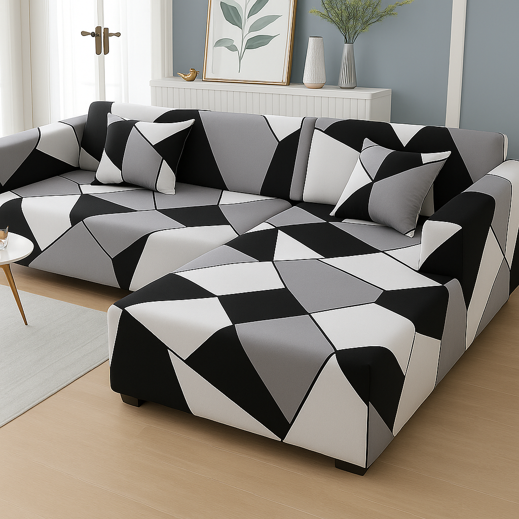 Housse de Canapé d'Angle Extensible | Lot de 2 | Polaris