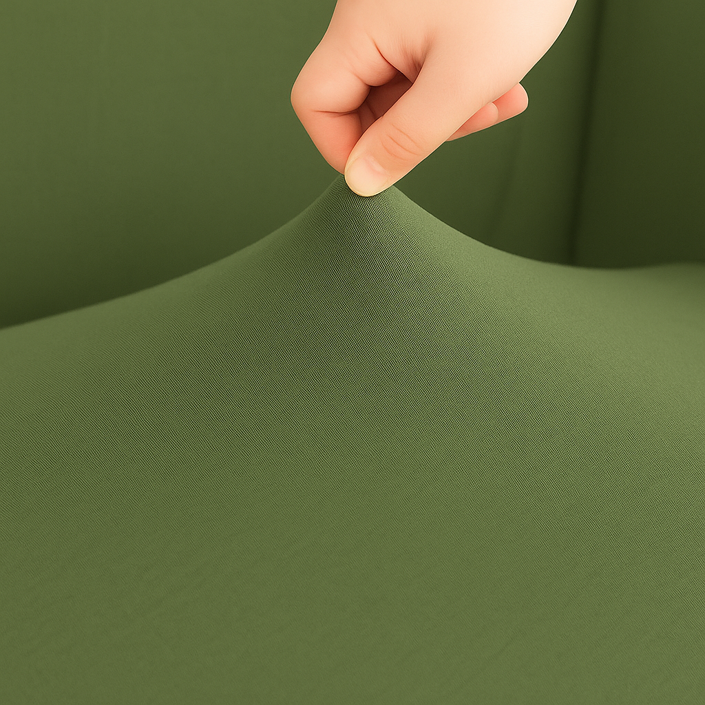 Housse de Canapé d'Angle Extensible | Lot de 2 | Kaki