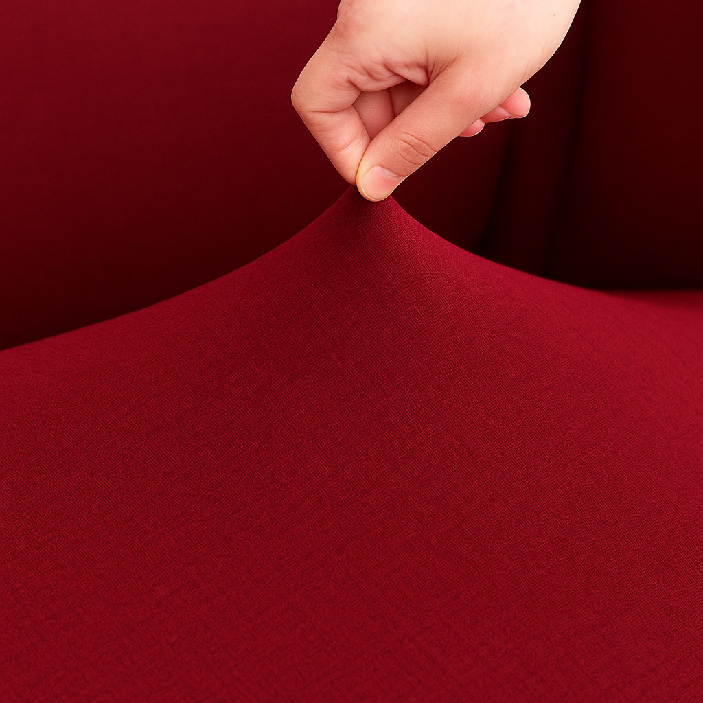 Housse de Canapé d'Angle Extensible | Lot de 2 | Bordeaux