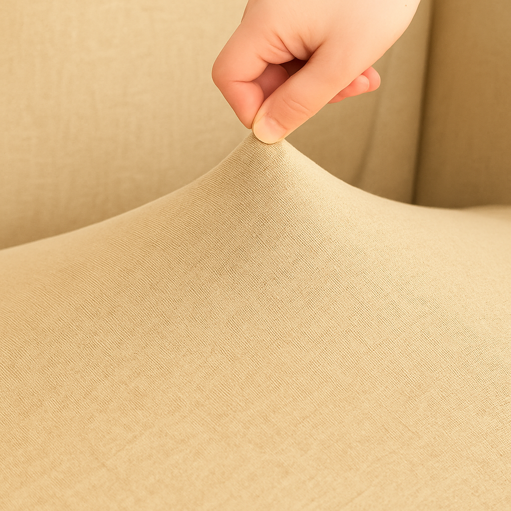 Housse de Canapé d'Angle Extensible | Lot de 2 | Beige