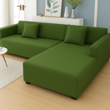 Housse de Canapé d'Angle Extensible | Lot de 2 | Kaki